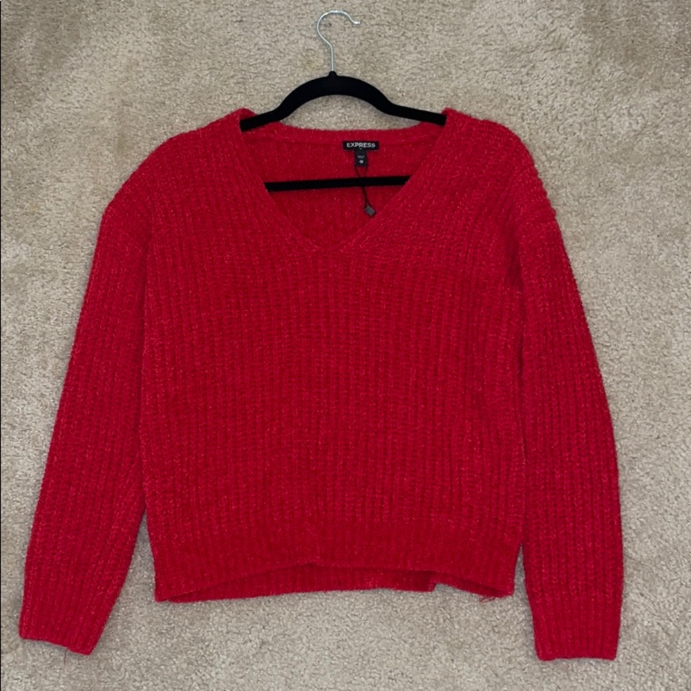 Red Express Sweater (V-Neck)